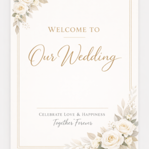 elegant wedding poster