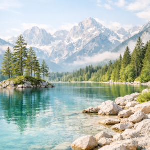 serene alpine landscape